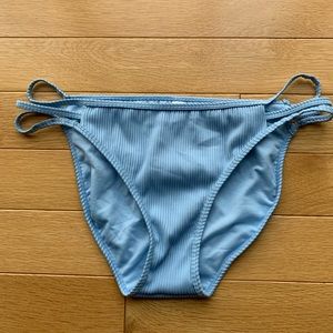 NEW ribbed baby blue bikini bottoms